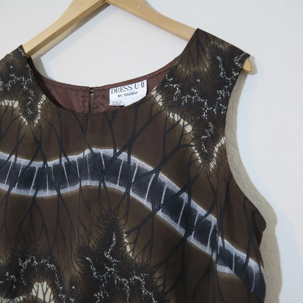 Dress-U-II by Sharon Maxi Dress Artsy Sleeveless‎ Safari